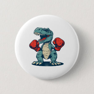 Boksen Dinosaur Boxer Dino Kickboksen T-rex Boksen Ronde Button 5,7 Cm