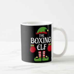 Boksen Elf Familie Bijpassende Groep Kerstmis Boxe Koffiemok