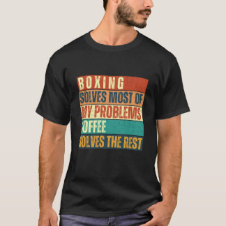 Boksen en koffie training Workout Fans T-shirt Fun