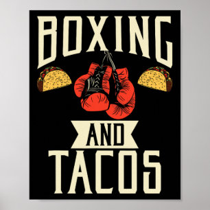 Boksen en taco's Mexicaans eten houden van taco Poster