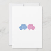 Boksen gender onthullen uitnodiging (Achterkant)