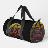 Boksen gorilla grote voet retro naam of eigen teks plunjezak (Rechterhoek)