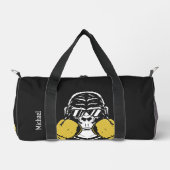 Boksen gorilla in handschoenen retro naam of eigen plunjezak (Voorkant)