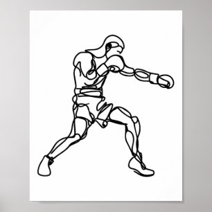 Boksen Grafisch Indoor Sporten Poster
