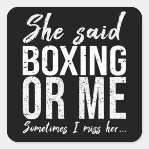 Boksen grappig sport cadeau idee vierkante sticker