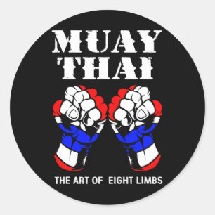 Boksen Hand Kickboksen De Kunst Van 8 Ledematen Mu Ronde Sticker