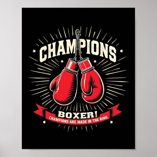 Boksen Ik ben Boxer Poster (Voorkant)