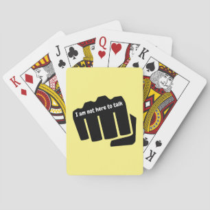 Boksen, ik ben hier niet om te praten pokerkaarten