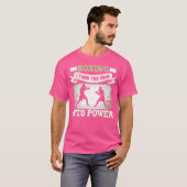 Boksen Ik verander de pijn in Power Boxer Trainer T-shirt (Voorkant volledig)