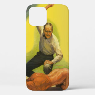 Boksen in de sportieve vintage-stijl, scheidsrecht iPhone 12 hoesje