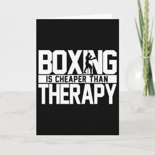 Boksen is goedkoper dan therapie Kickboksen Quote Kaart