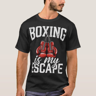 Boksen Is Mijn Ontsnapping Vintage T-shirt