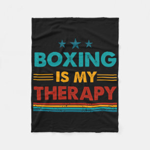 Boksen is mijn therapie Grappig Boksen Fleece Deken