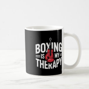 Boksen is mijn therapie Grappige vechthandschoenen Koffiemok