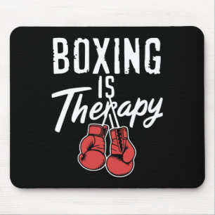 Boksen is therapie sport vechten Boxer Cadeau voor Muismat