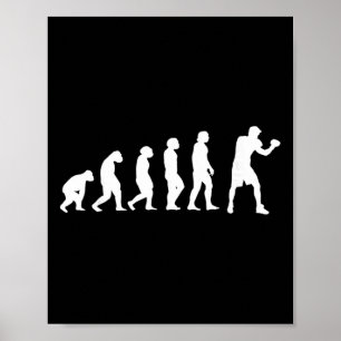 Boksen Kickboksen Evolutie Boksen Gevecht Bokser Poster