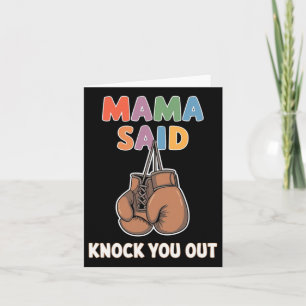 Boksen kickboksen mama zei knock-up vechten s kaart