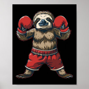 Boksen Luiaard Lover Bokshandschoenen Kickboksen G Poster