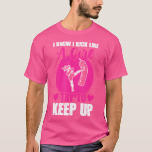 Boksen Martial Arts Kick Girl Kickboksen Kickbokse T-shirt