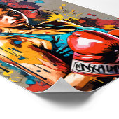 Boksen Meisje Pop Art Fighter Martial Arts Portret Poster (Hoek)