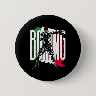 Boksen, Mexicaanse vlag Ronde Button 5,7 Cm