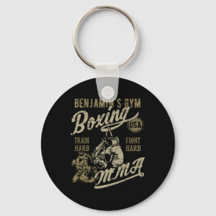 Boksen Mma Retro Design voor de naam Benjamin Sleutelhanger