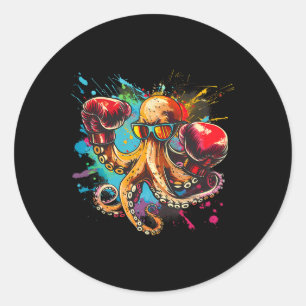 Boksen Octopus Lover Ocean Zee Creature Boxer Kick Ronde Sticker