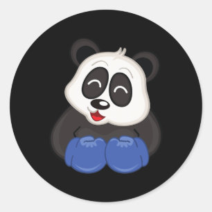 Boksen - Panda Beer Ronde Sticker