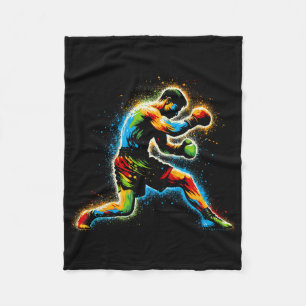 Boksen Ring Martial Art Sport Kickboxer Trail Fleece Deken