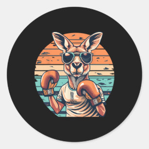 Boksen Roger Australische Kangoeroe Bokser Kang Ronde Sticker