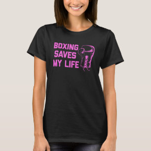 Boksen roze handschoenen redt mijn leven t-shirt