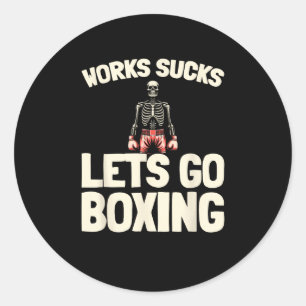 Boksen Sparring - Handschoenen Fighter Boxer Ronde Sticker