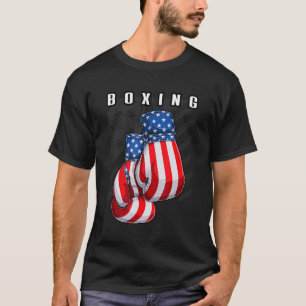 Boksen USA Amerikaanse vlag Bokshandschoenen T-shirt