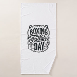Boksen Vader Dag Vintage Gravure Shirt Ontwerp_1 Badhanddoek
