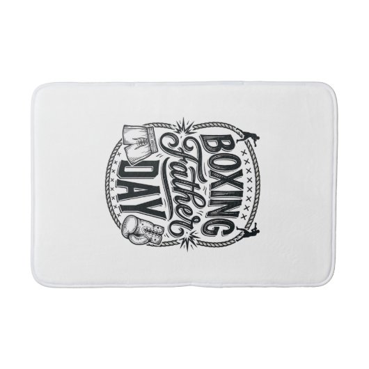 Boksen Vader Dag Vintage Gravure Shirt Ontwerp_1 Badmat (Voorkant)