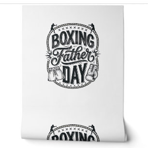 Boksen Vader Dag Vintage Gravure Shirt Ontwerp_1 Behang