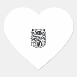 Boksen Vader Dag Vintage Gravure Shirt Ontwerp_1 Hart Sticker