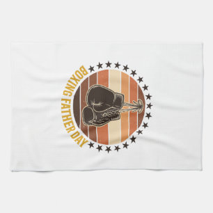 Boksen Vader Dag Vintage Handschoenen Shirt Ontwer Theedoek