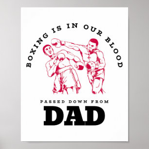 Boksen Zit In Ons Bloed Overgeërfd Van Vader Poster