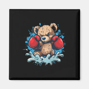 Boksende Beer Liefhebber Bokshandschoenen Kickboks Magneet