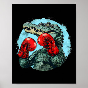 Boksende Beer Met Bokshandschoenen Kickboksen Funn Poster