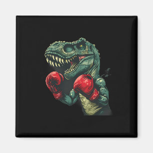 Boksende Dinosaurus Bokser Dino Kickboksen T-rex B Magneet
