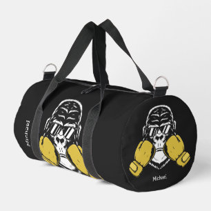 Boksende gorilla in handschoenen retro naam of eig plunjezak