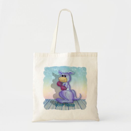 Boksende Kangoeroe Tote Bag (Voorkant)