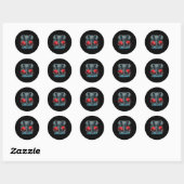 Boksende Olifant Met Bokshandschoenen Kickboksen F Ronde Sticker (Vel)