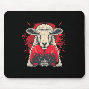 Boksende Schaap Lam Bokshandschoenen Kickboksen Fu Muismat
