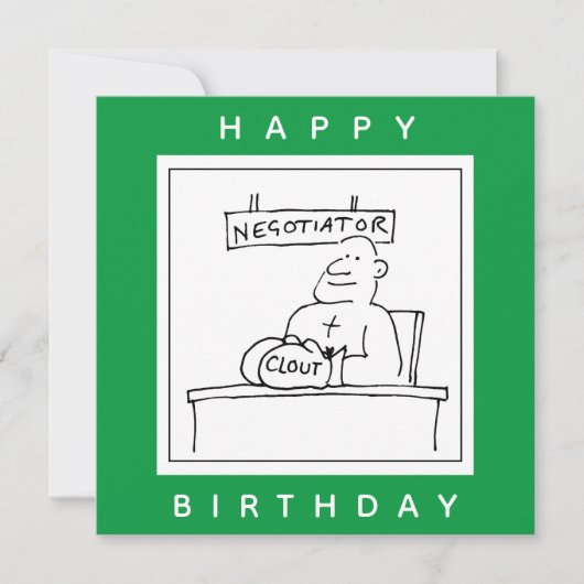 Bokser aan een bureau heeft invloed op boks handsc kaart (Voorkant)