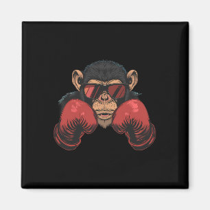 Bokser Aap Met Bokshandschoenen Kickboksen Funny B Magneet