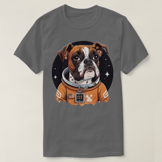 Bokser astronaut 3 t-shirt (Design voorkant)