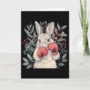 Bokser Bunny Met Bokshandschoenen Kickboksen Funny Kaart